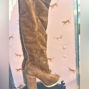 Dolce Vita Tan Cliff Over the Knee Boots